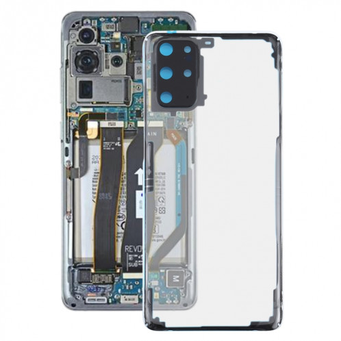 Pour Samsung Galaxy S20+ SM-G985 SM-G985F SM-G985F/DS Verre Transparent Batterie Couverture Arrière (Transparent) SH91TL1569-36