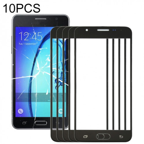 Pour Samsung Galaxy On5 / G550 10pcs Lentille en verre extérieure de l'écran avant (Noir) SH57BL770-36