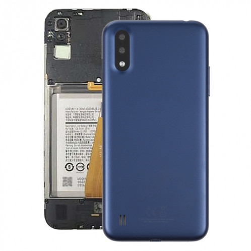 Coque arrière de batterie pour Samsung Galaxy A01 SM-015F avec objectif d'appareil photo (bleu) SH69LL522-36