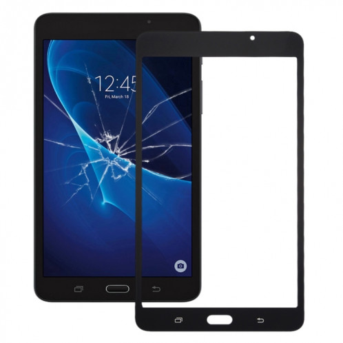 Pour Samsung Galaxy Tab A 7.0 (2016) / T280 Lentille extérieure en verre avec adhésif OCA optiquement transparent (noir) SH62BL1013-36