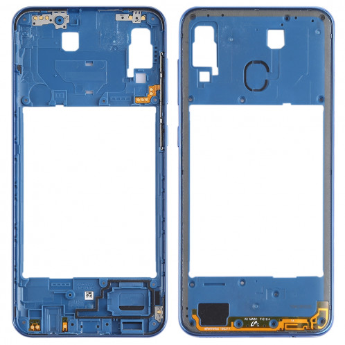 Plaque de lunette de cadre central pour Galaxy A30 SM-A305F / DS (bleu) SH984L568-36