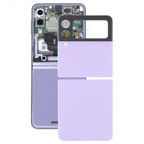 Coque arrière de batterie en verre pour Samsung Galaxy Z Flip3 5G SM-F711B (violet) SH231P1676-36