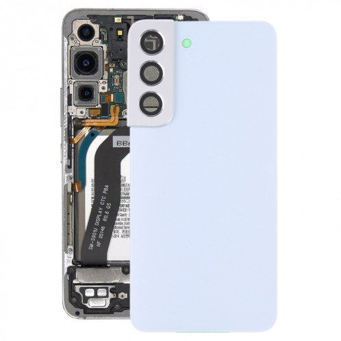 Coque arrière de batterie pour Samsung Galaxy S22 5G SM-S901B avec cache d'objectif d'appareil photo (blanc) SH03WL1021-36