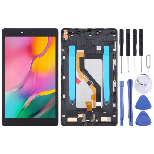 Pour Samsung Galaxy Tab A 8.0 2019 SM-T295 LTE édition écran LCD d'origine numériseur assemblage complet avec cadre (noir) SH778B856-37