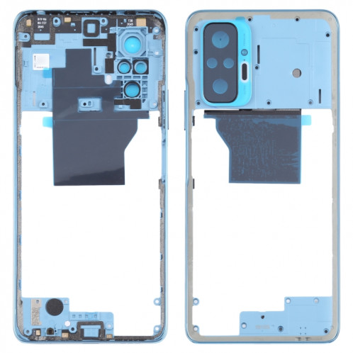Plaque de lunette de cadre du milieu pour Xiaomi Redmi Note 10 Pro Max / Redmi Note 10 PRO / REDMI NOTE 10 PRO (INDE) M2101K6P M2101K6G M2101K6I (Bleu) SH194L783-37