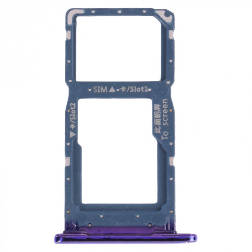 Plateau de carte SIM + plateau de carte SIM / plateau de carte micro SD pour Huawei P Smart (2019) (violet) SH011P338-34