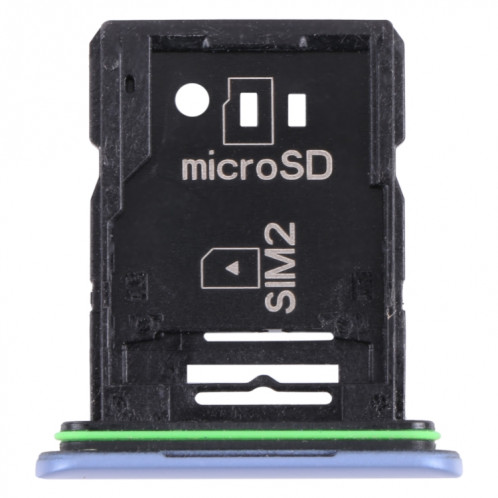 Plateau de carte SIM d'origine + plateau de carte SIM / plateau de carte micro SD pour Sony Xperia 10 III (bleu) SH212L318-34