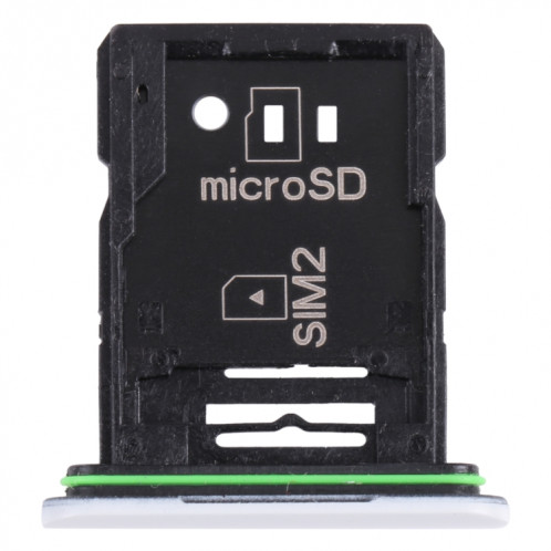 Plateau de carte SIM d'origine + plateau de carte SIM / plateau de carte micro SD pour Sony Xperia 10 III (blanc) SH212W695-34