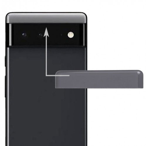 Couverture arrière supérieure avant pour Google Pixel 6 Pro (noir) SH598B1193-34