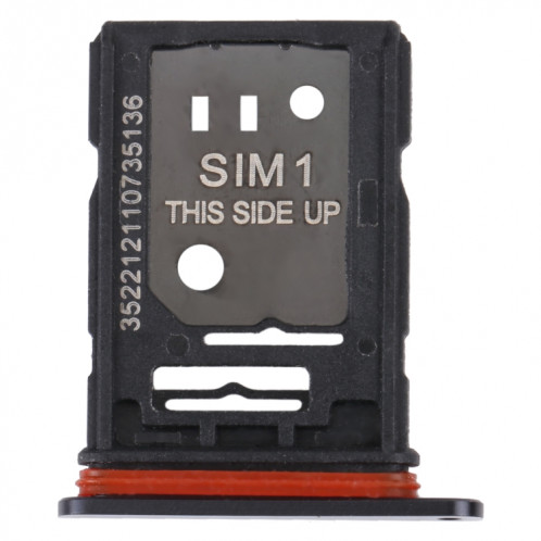 Pour TCL 10 Pro Plateau de carte SIM d'origine + plateau de carte SIM / Micro SD (noir) SH758B1729-34
