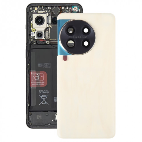Pour OnePlus 11 PBH110 Couvercle arrière de batterie d'origine avec couvercle d'objectif d'appareil photo (or) SH77JL411-37