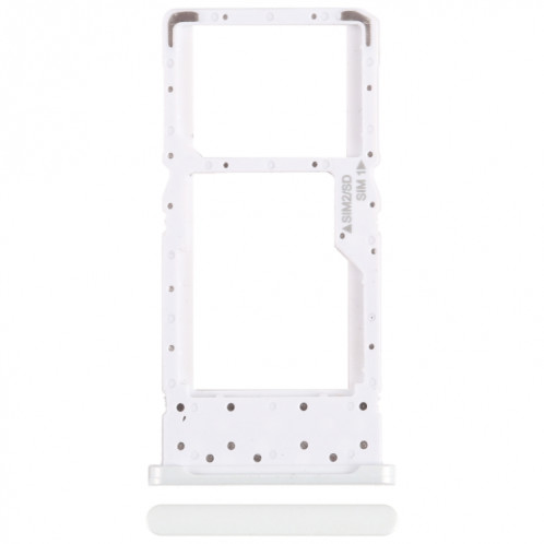 Pour Nokia X10 Plateau pour carte SIM + SIM / Micro SD d'origine (Blanc) SH014W401-34