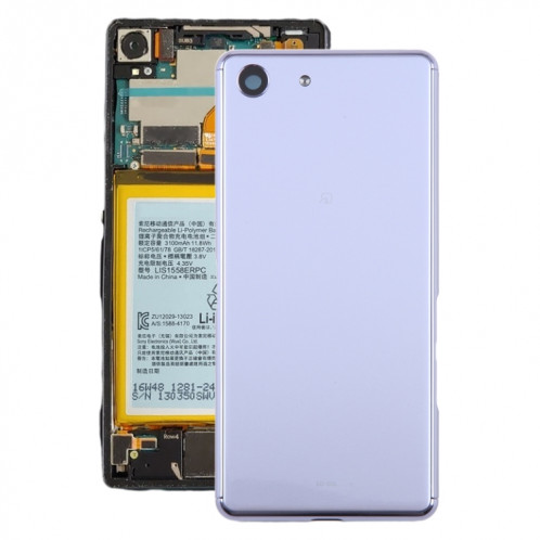Pour Sony Xperia Ace Couvercle arrière de la batterie d'origine avec couvercle d'objectif d'appareil photo (violet) SH13PL1895-37