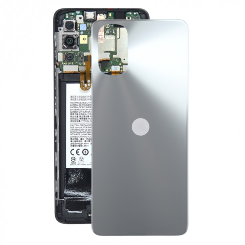 Pour Motorola Moto E32s Couvercle arrière de la batterie d'origine (argent) SH87SL169-37