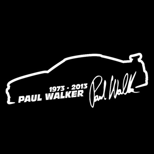 10 autocollants de voiture de vinyle de style de voiture de style de voiture de Paul Walker, taille: 13x5cm (Argent) SH401B425-32