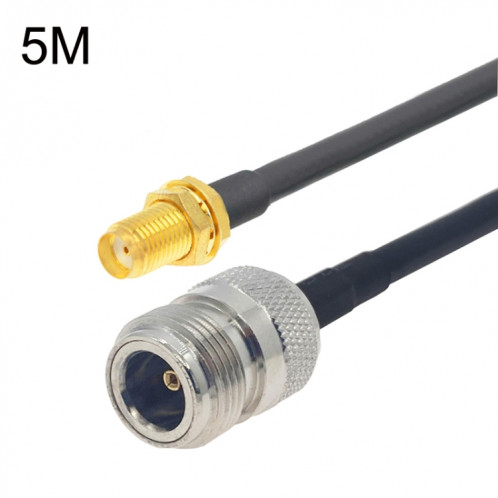 Câble adaptateur coaxial SMA femelle vers N femelle RG58, longueur du câble : 5 m. SH6605443-34