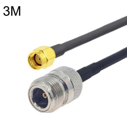 Câble adaptateur coaxial RP-SMA mâle vers N femelle RG58, longueur du câble : 3 m SH70041364-34
