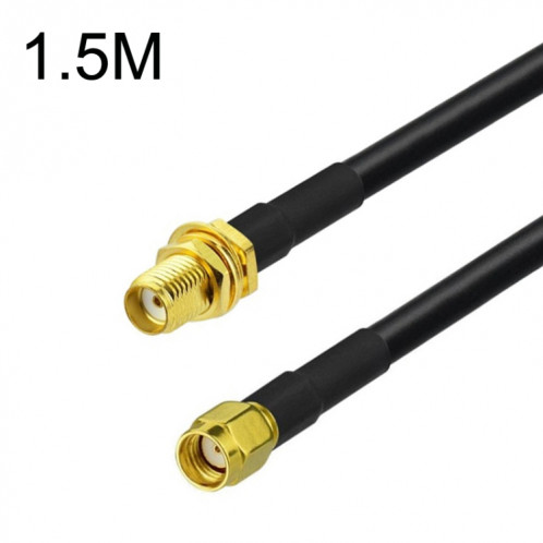 Câble adaptateur coaxial SMA femelle vers RP-SMA mâle RG58, longueur du câble : 1,5 m. SH40031926-34