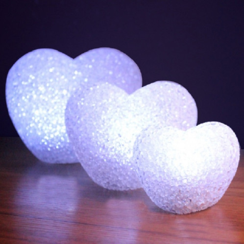 8 cm blanc coeur intérieur décoratif LED veilleuse romantique 3D amour coeur saint valentin fête de mariage décoration SH83061290-37