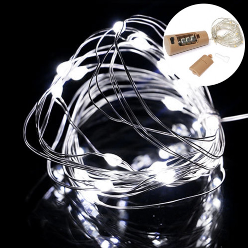 10 pièces Guirlande LED pour bouteille fil de cuivre IP44 lampe de décoration étanche: 2m 20 LEDs (lumière blanche) SH902B1730-36