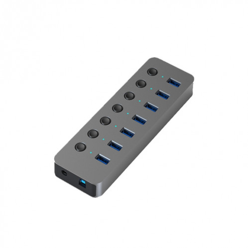 Splitter USB Blueend Splitter Alliage Aluminium QC Expander à charge rapide, Nombre d'interfaces: 7 ports (12V2A Power) SB7601729-37