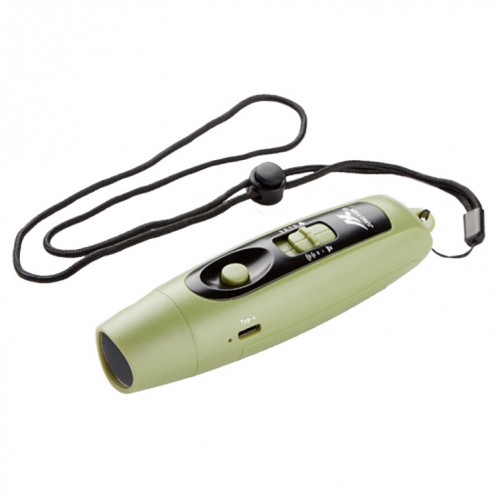 JUNCTION Sifflet d'entraînement en plein air avec chargement USB et commande de trafic à décibels élevés avec fonction d'éclairage (vert) SH201B985-39