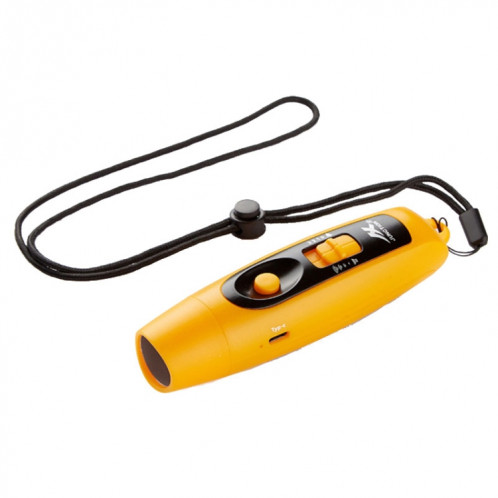 JUNCTION Sifflet d'entraînement en plein air avec chargement USB et commande de trafic à décibels élevés avec fonction d'éclairage (jaune) SH201E244-39