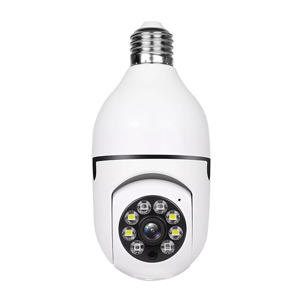 Caméra ampoule sans fil jour et nuit pleine couleur 360 degrés rotation  haute définition caméra d'ampoule de surveillance
