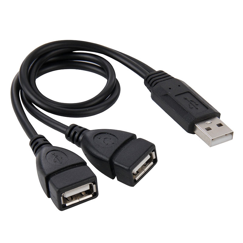 ANDTOBO Câble répartiteur USB Y, USB 2.0 A mâle vers double USB femelle  pour PC/ordinateur portable/disques durs externes - Noir : :  Informatique
