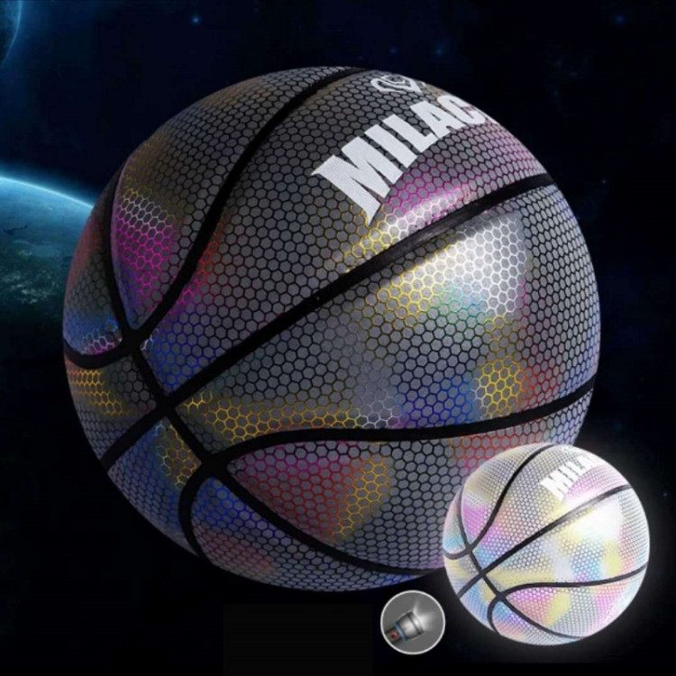 Ballon Etoile arc-en-ciel holographique platine pur 42×40cm