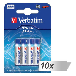 10x4 Verbatim Alkaline Batterie Micro AAA LR 03 49920 497674-20