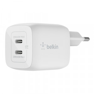 Belkin BOOST Chargeur USB-C 45W GaN PD+PPS Technolog. WCH011vfWH 760097-20