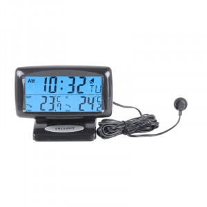 SH-350-2 Thermomètre à température numérique multifonction Réveil Écran LCD Écran LCD Détecteur de batterie SS2591-20