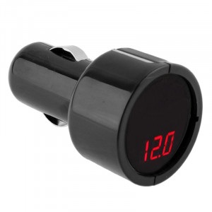 1 pouces à LED d'allume-cigare à allume-cigare à tension électrique pour batterie automatique, lumière rouge (noir) S17502-20