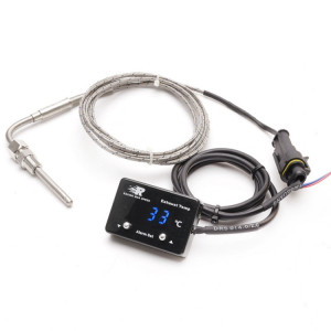 CNSPEED Thermomètre à affichage numérique de gaz de queue de voiture avec capteur P-ETM-01 (bleu) SH451L285-20