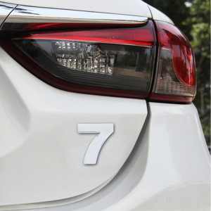 Décalque d'autocollant autocollant, emblème 3D du numéro sept de l'insigne de véhicule automobile, taille: 3.6 * 4.5 * 0.5cm SH270G1776-20