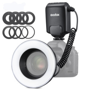Godox ML-150II Flash annulaire macro sur caméra avec 8 bagues d'adaptation de tailles différentes (noir) SG192B823-20