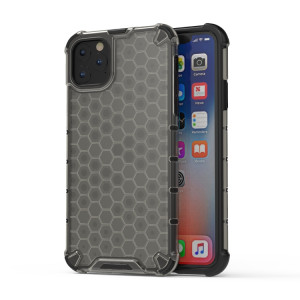 Coque antichoc Honeycomb PC + TPU pour iPhone 11 Pro Max (Noir) SH703B579-20