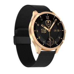 Q9L 1.28 pouces IPS Color Screen Smart Watch Smart Smart, Support Suivi de la pression artérielle / Surveillance de la fréquence cardiaque / Surveillance du sommeil (or noir) SH201A1021-20