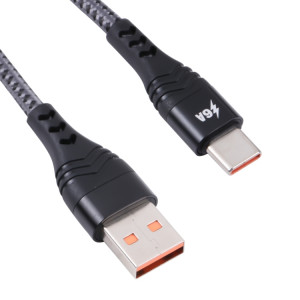 ADC-005 6A USB vers USB-C / TYPE-C TEAVER Câble de données de charge rapide, longueur: 1m (noir) SH601A1187-20