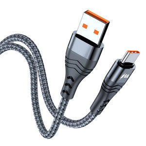 ADC-005 6A USB vers USB-C / TYPE-C TEAVER Câble de données de charge rapide, longueur: 2m (noir) SH602A966-20