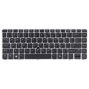 Pour clavier HP EliteBook 840 G3 US Version avec rétroéclairage et pointage (argent) SH703A280-20