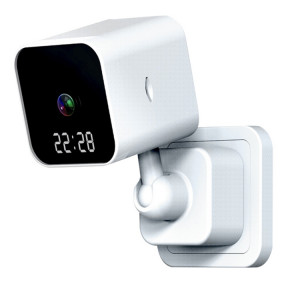 Caméra WiFi DP27 1080P avec carte de prise d'horloge, prise en charge de l'interphone vocal bidirectionnel et de la surveillance mobile, spécification : (blanche) SH102B80-20