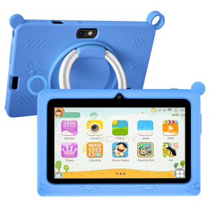 Tablette pour enfant A133 7 pouces avec étui en silicone, 2 Go + 32 Go, Android 11 Allwinner A133 Quad Core CPU Prise en charge du contrôle parental Google Play (Bleu) SH601B41-20