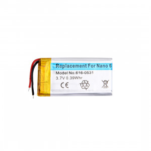 Batterie Li-ion rechargeable pour iPod nano 6ème 3.7V 0.39Whr SB00091081-20