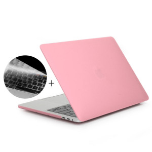 ENKAY Hat-Prince 2 en 1 coque de protection en plastique dur givré + Europe Version Ultra-mince TPU couvercle de protection pour clavier en 2016 MacBook Pro 13,3 pouces avec barre tactile (A1706) (Rose) SE601F1590-20