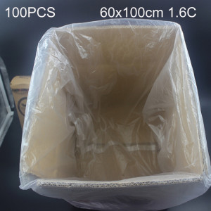 100 PCS 1.6C Sac d'emballage en plastique PE étanche à la poussière et à l'humidité, taille: 60 cm x 100 cm SH3509422-20