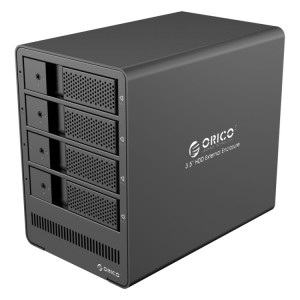ORICO 9558RU3 5 baies USB 3.0 Type B Aluminium 3.5 pouces SATA HDD Enclosure Disque dur Boîte de stockage, Support RAID 0/5 Mode (Noir) SO551B342-20