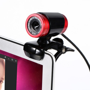 Webcam HXSJ A860 30fps 12 mégapixels 480P HD pour ordinateur de bureau / ordinateur portable, avec microphone insonorisant de 10 m, longueur: 1,4 m (rouge + noir) SH79RB740-20