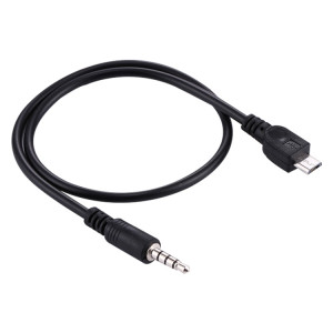 Câble AUX audio mâle mâle vers micro USB 3,5 mm, longueur: environ 40 cm (noir) S3309B1143-20